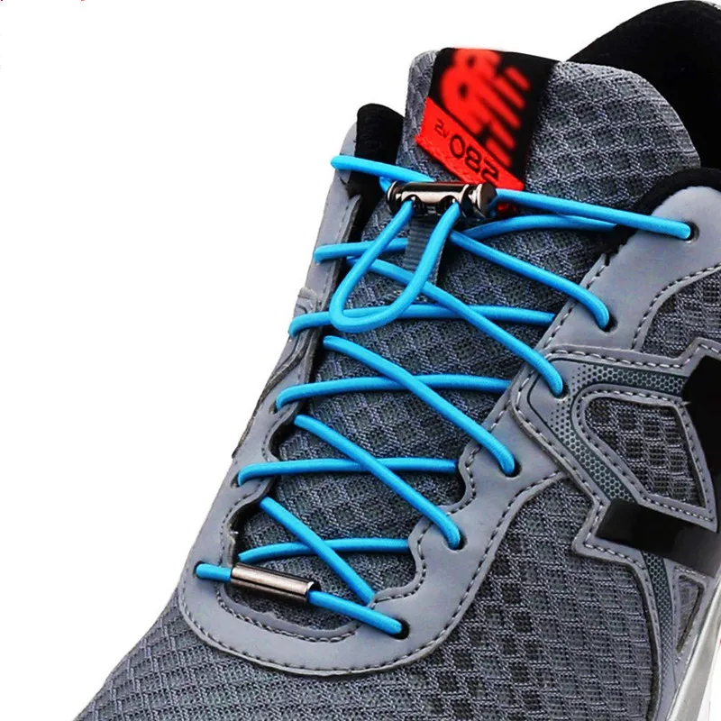 

Quick Shoelaces Elastic No Tie Shoe Laces Round Sneakers Shoelace Kids Adult Unisex Lazy Laces 18 Color Strings Metal Lock 1Pair