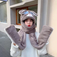 2021 new high quality wool winter bomber hat cute tiger embroidery for outdoor warm ear protective cap womens fluffy plush ski