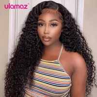 water wave lace front wig 13x4 lace frontal wig hd lace front human hair wigs for black women human hair lace closure wig ulamaz