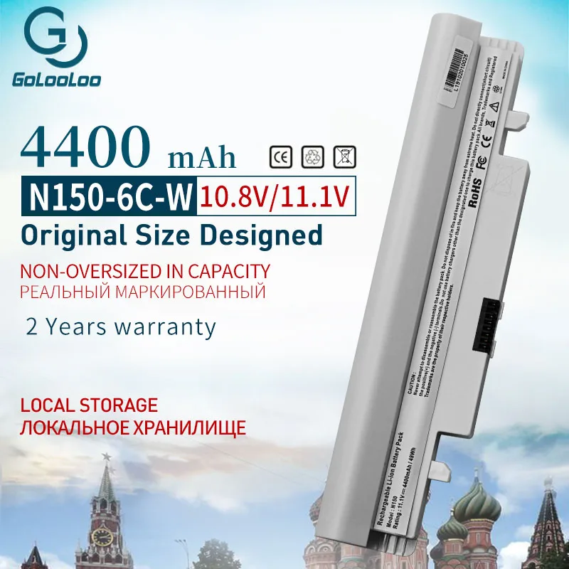 Golooloo 10 8 V 4400mAh Новый аккумулятор для ноутбука SAMSUNG N143 N145 N148 N150 N250 N250P N260 N260P 6 ячеек