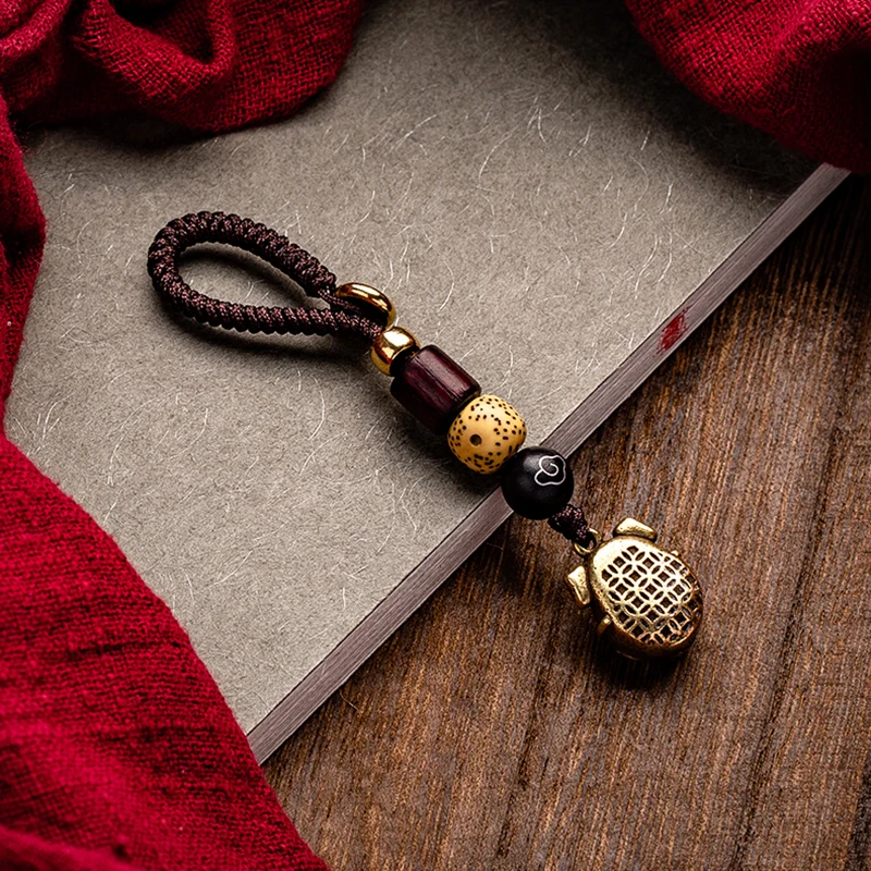 Латунные брелоки с надписью благословение свинка брелок Подвеска винтажный