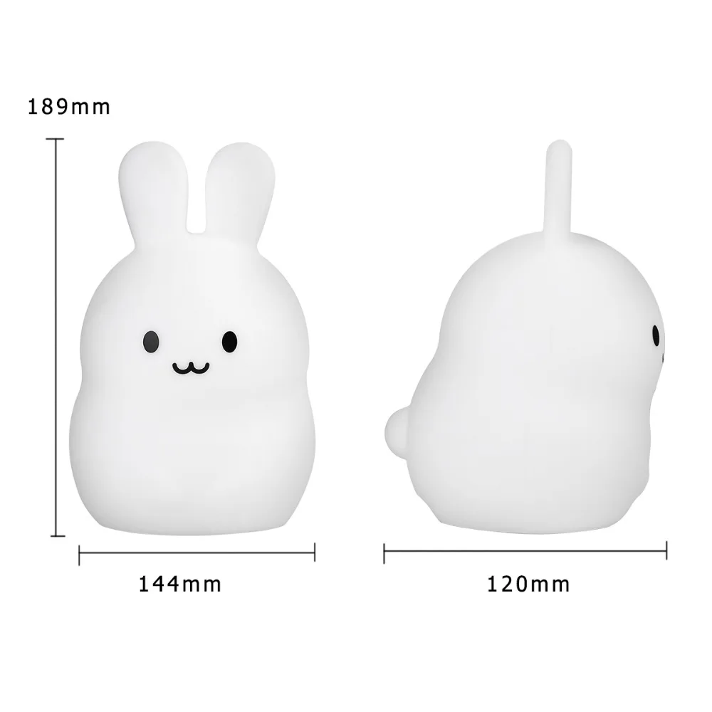 Кролик светодиодный Ночной светильник сенсорный Сенсор дистанционного