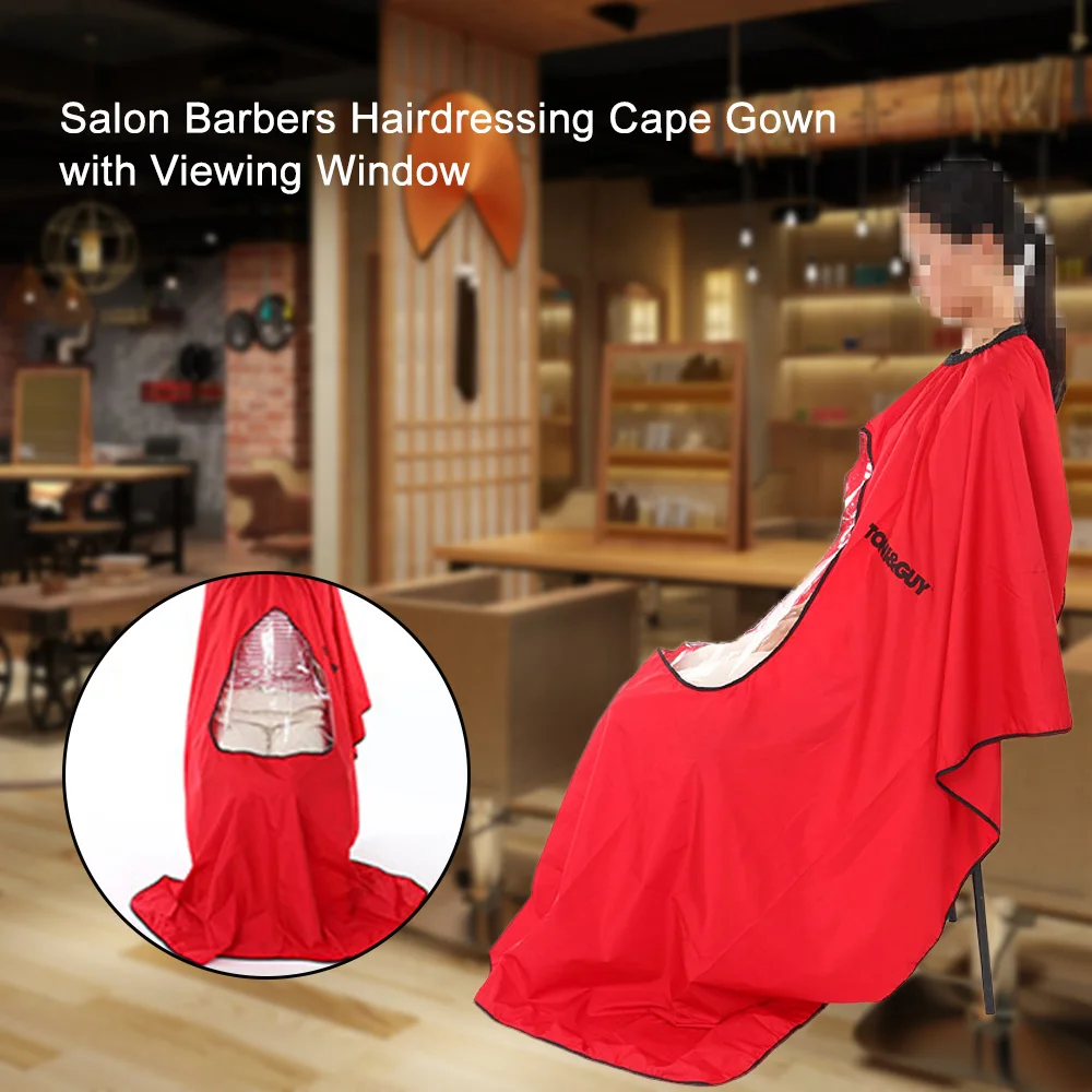 Парикмахерская накидка платье с окном просмотра для стрижки Волос Стайлинг
