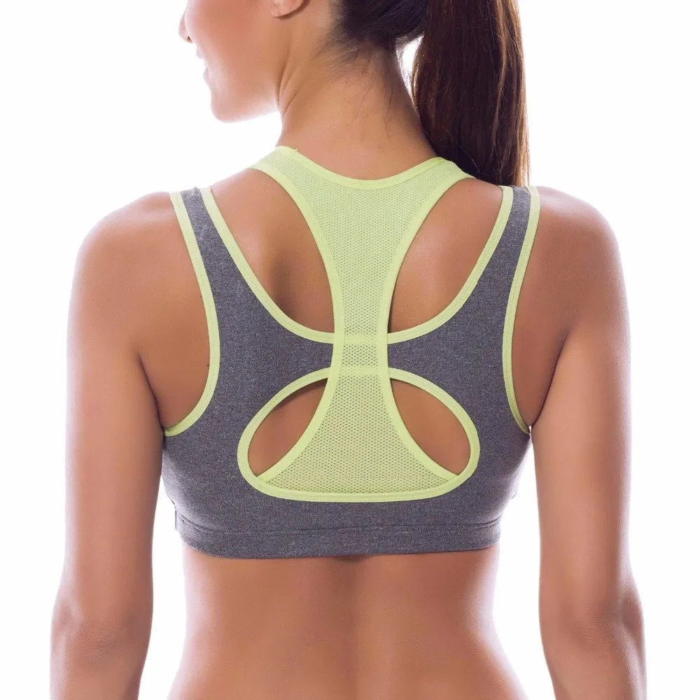 Женский спортивный бюстгальтер на молнии без косточек нижнее белье со средней