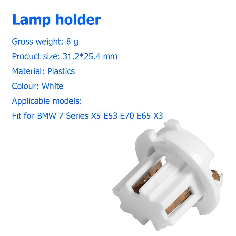 

1 PCS Car Auto Rear Tail Light Lamp Bulb Socket Holder for BWM 7 Series X5 E53 E70 E65 X3 White Car Accessories Replacement