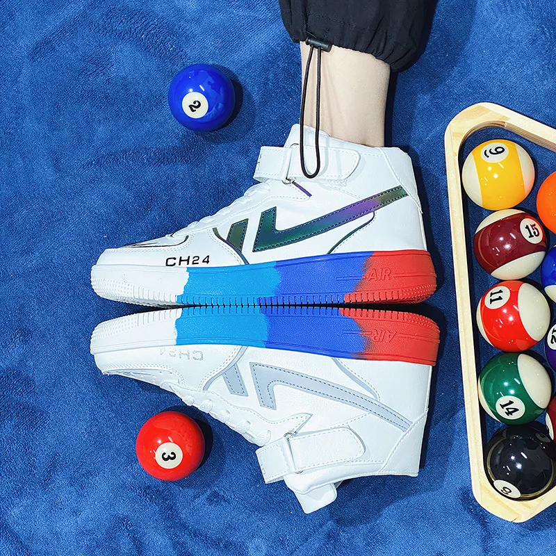 

New 2021 hot sale women's sports shoes casual shoes sports shoes mixed color platform sports shoes couple shoes Deportivas Mujer