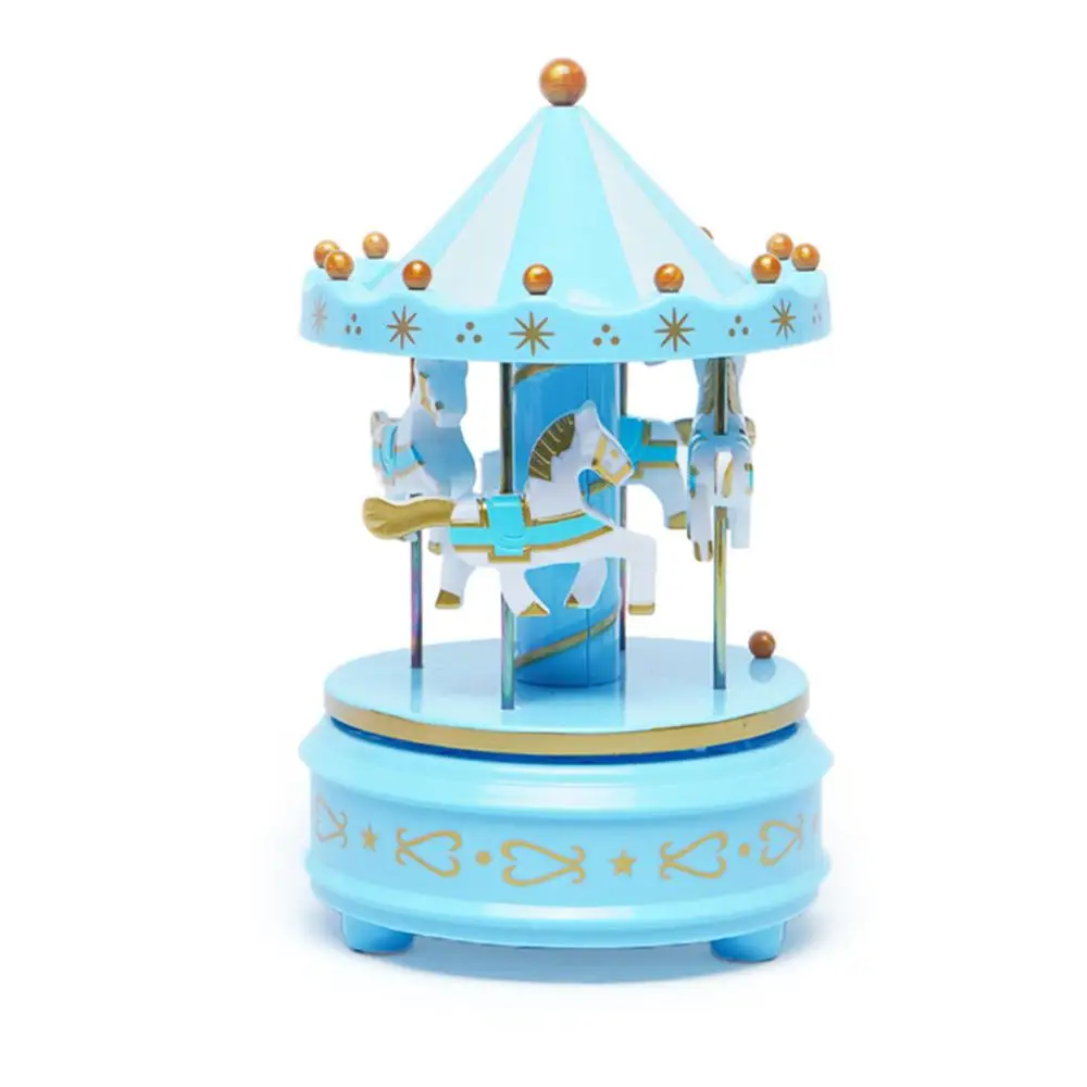 Роскошная креативная музыкальная шкатулка в виде карусели светящаяся