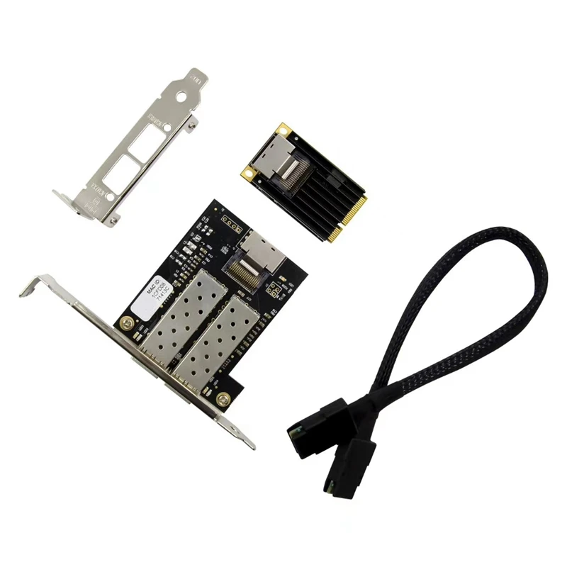 MINI Pci E до двух портов Gigabit Ethernet Сетевая карта 1000M SFP промышленная волоконно