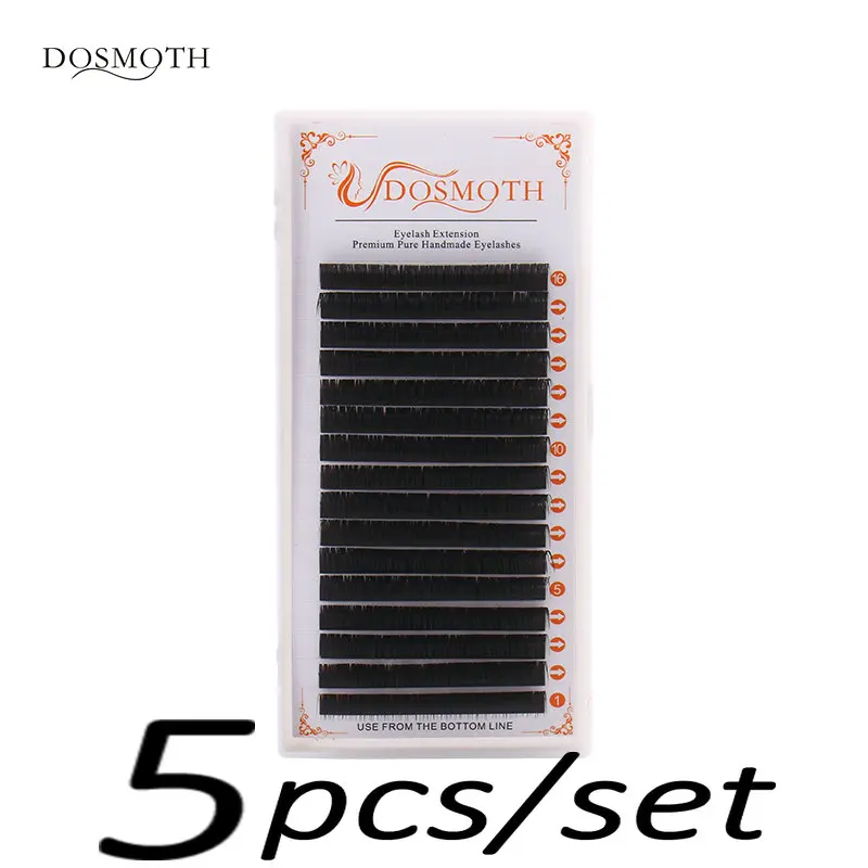 5 шт. 16 рядов искусственного норкового индивидуального наращивания ресниц J/B/C/D Curl