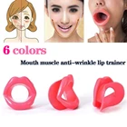 Силиконовый каучуковый массажный ролик для лица, упражнения для похудения мышц, рта, против морщин, тренажер для губ, уход за лицом, тренажер для упражнений, мундштук