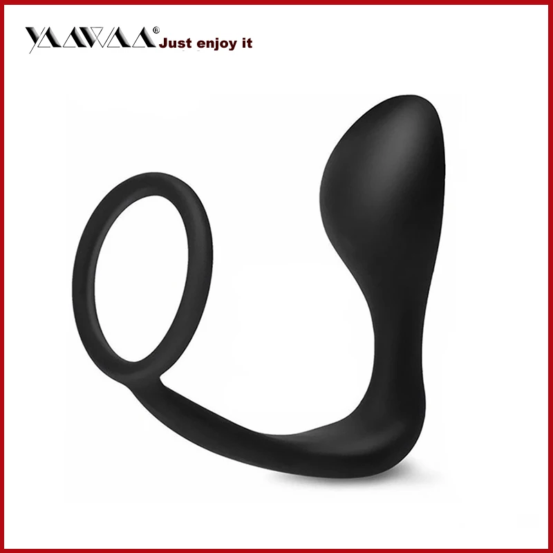 Фэнтези силиконовый мужской массаж простаты Анальная пробка с пенисом замок