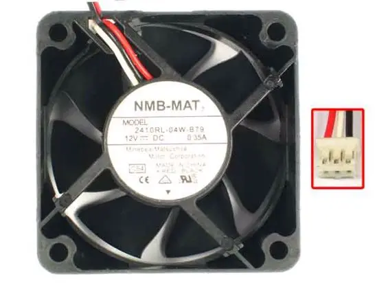

NMB-MAT 2410RL-04W-B79 C54 Server Cooling Fan DC 12V 0.35A 60x60x25mm 3-wire