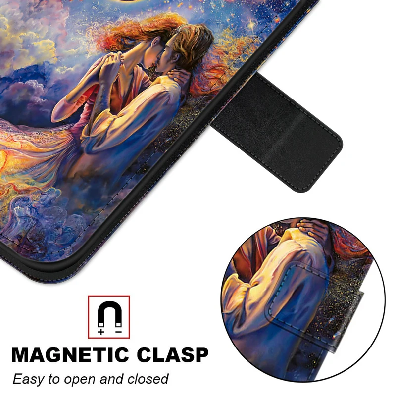 Leather Flip Case For Samsung Galaxy M12 M22 M32 A52 A72 A22 4G 5G Wallet Stand Book Cover Magnetic Flower Funda Capas M 22 Cute