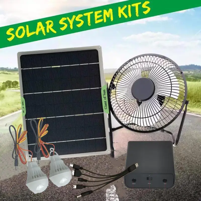 

Панели Солнечные DC зарядка через USB светильник ing Системы 12V Светодиодный светильник + вентилятор Регулируемый паяльник вентиляционный набо...