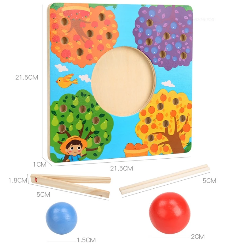 

Kids Toys Montessori Wooden Toys Clip Beads Color Matching Training Puzzle Math Game Baby Early Educational Toys For Children