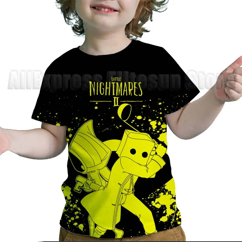 

Summer Kids Little Nightmares 2 T-shirts Children Cartoon Anime 3D T Shirts Camiseta Boys Girls Teens Toddler Tshirts Tee Tops