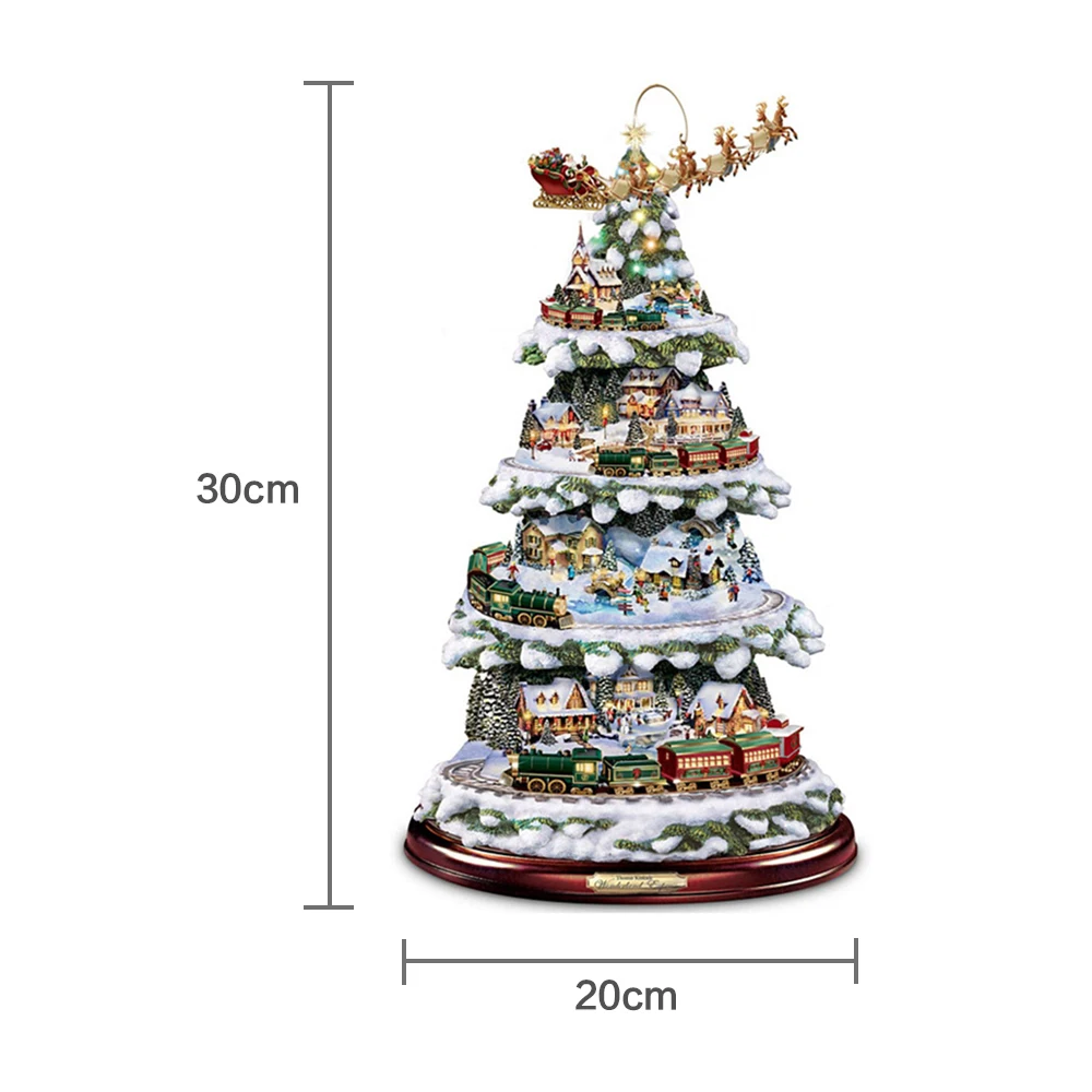 

Christmas Tree Rotating Sculpture Train Decorations Paste Window Paste Stickers Pegatinas Paredes Christmas Decorations For Home