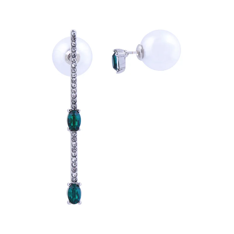 Стильные серьги гвоздики для женщин новая Асимметричная Серебристая акриловая