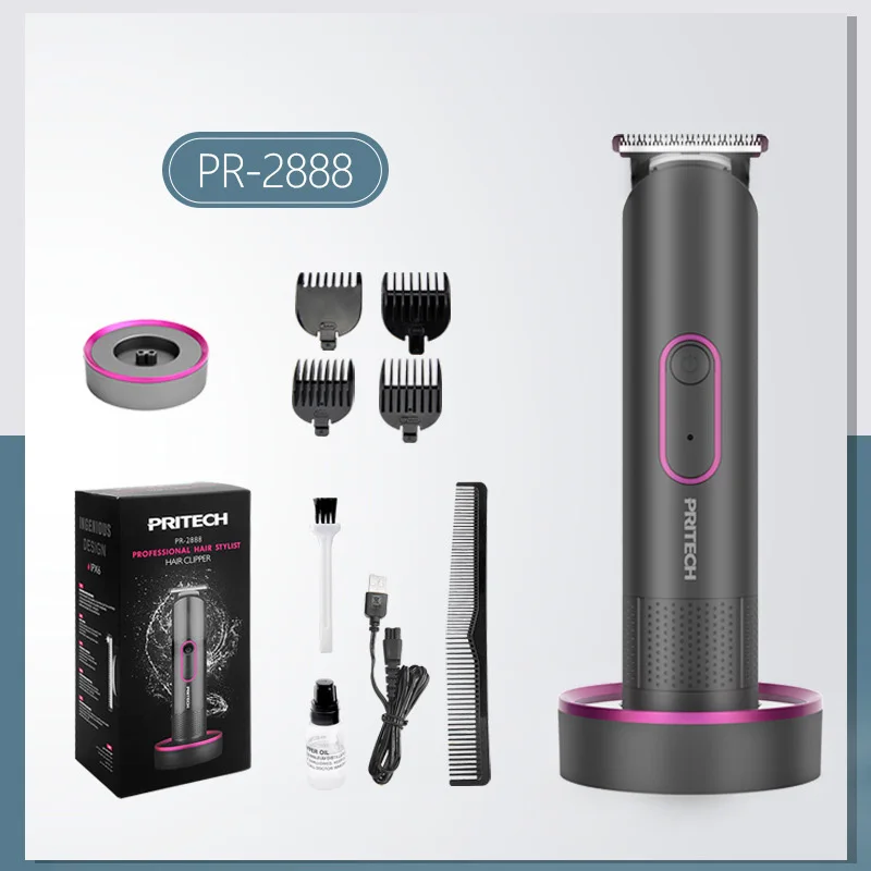 

Pritech Professional Electric Hair Clipper For Men Waterproof Portable Rechargeable Hair Shaver Shaving Machine Beard Trimmer