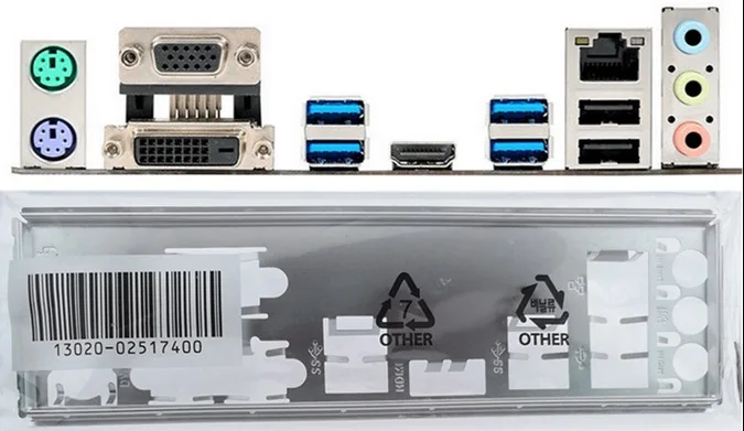 

New I/O shield back plate of motherboard for H270M-PLUS just shield backplate Free shipping
