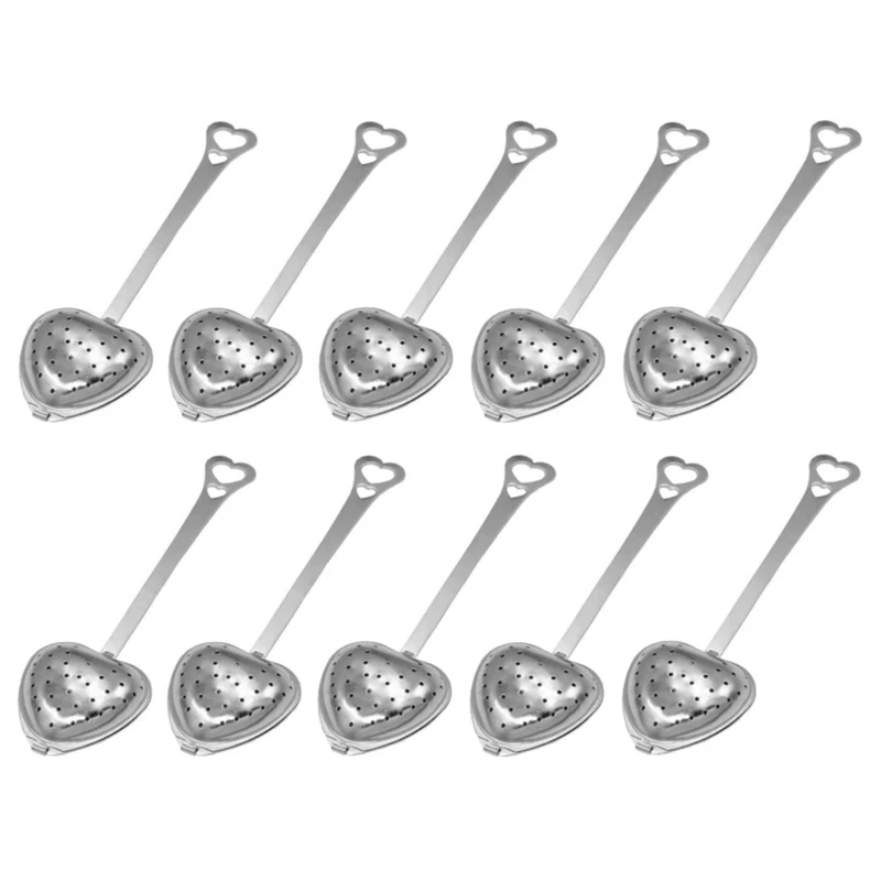 

Stainless Steel Heart Shaped Tea Infuser Filter Spoon,for Loose Leaf Tea and Mulling Spices Pincer Tea Ball (100 PCS)
