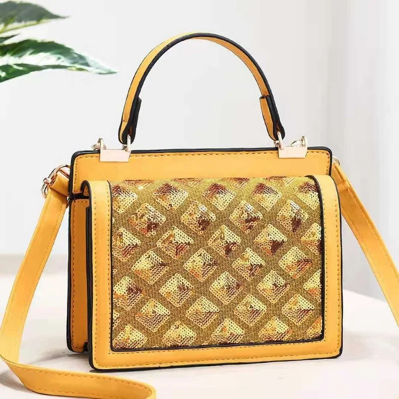 

2021 Simple Retro Fashionable Purses and Handbags Sequined Shoulder Messenger Bag Quality Ladies Bag Leren Schoudertas Dames Gg