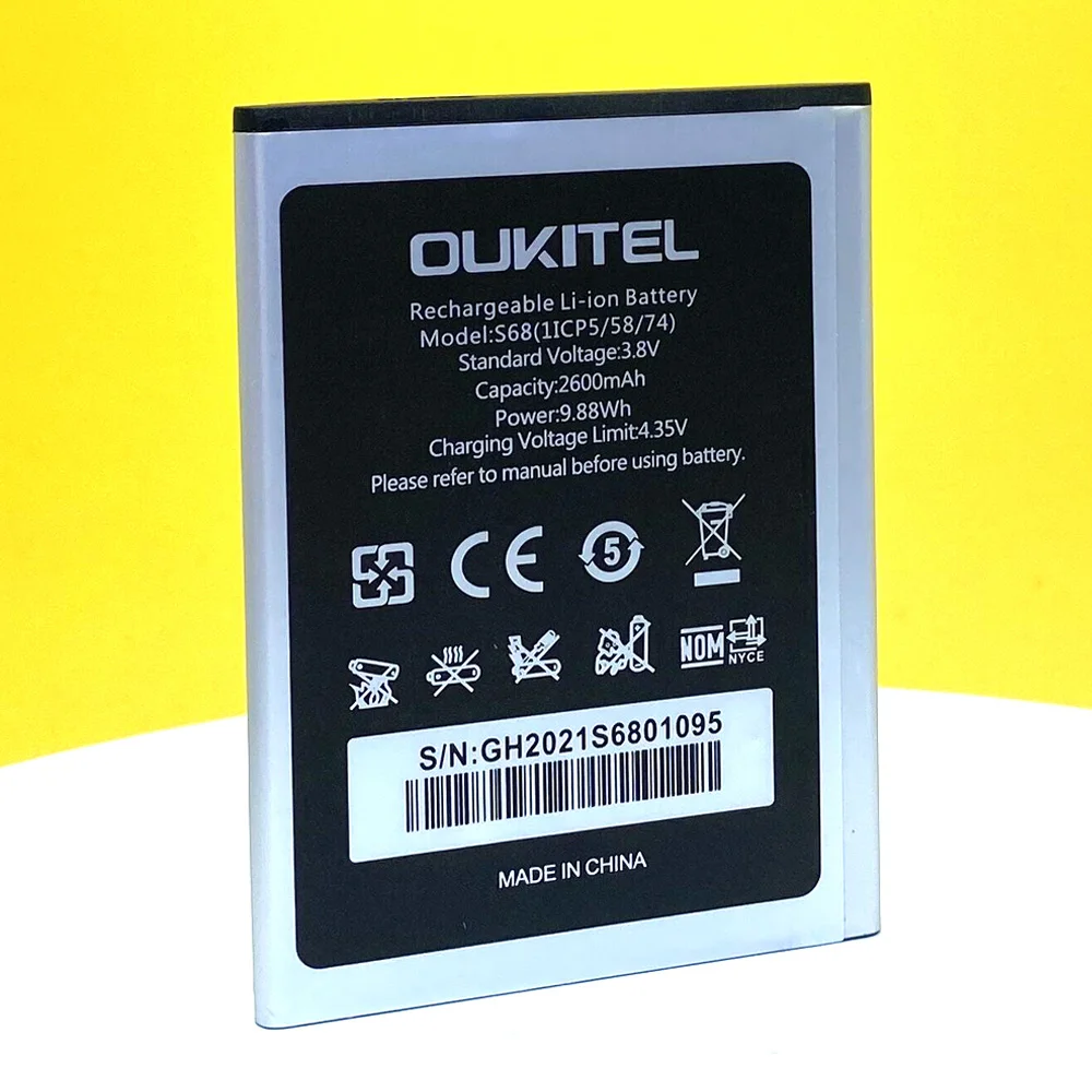 new original 2600mah battery for oukitel s68 c16 pro mobile phone replacement tracking number free global shipping
