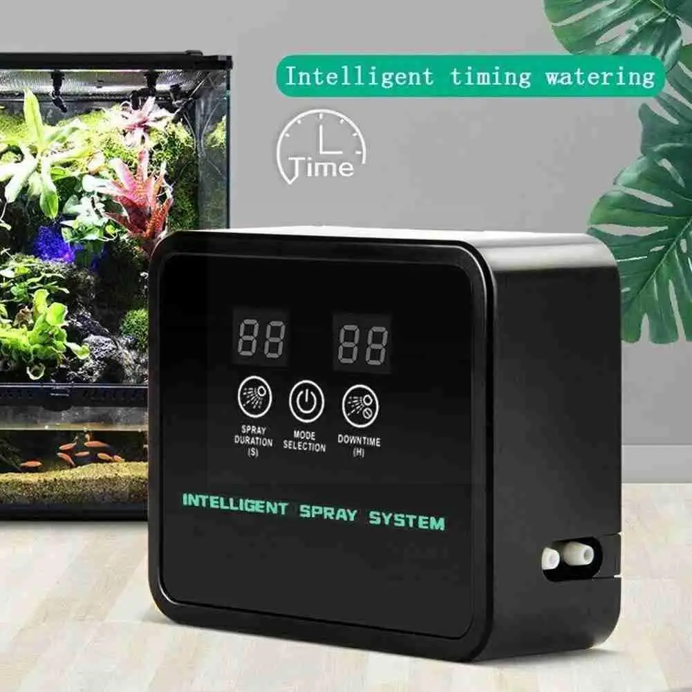 

Intelligent Reptile Fogger Terrariums Humidifier Electronic Rainforest Spray Automatic System Kit Mist Timer Sprinkler G7a9