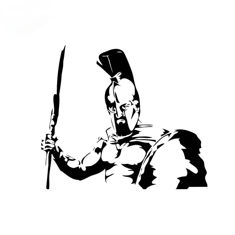 

Красивый римский солдат, покрывающий тело, воин, автомобильная наклейка, черный/серебристый винил, 16 см * 14 см