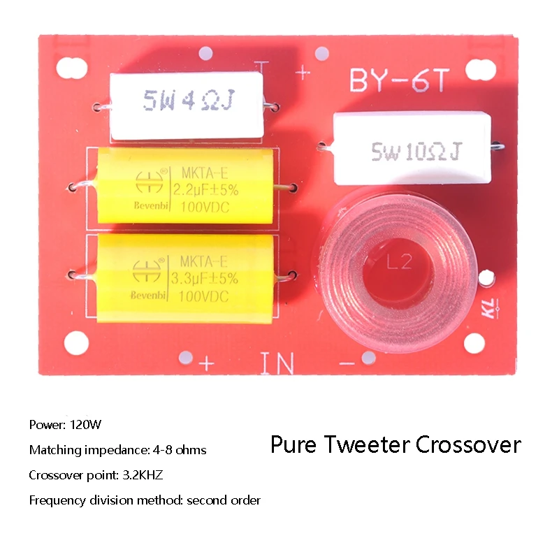 Высоконизкий делитель частоты аудиодинамика HiFi 120 Вт 2-полосные стерео-фильтры 2