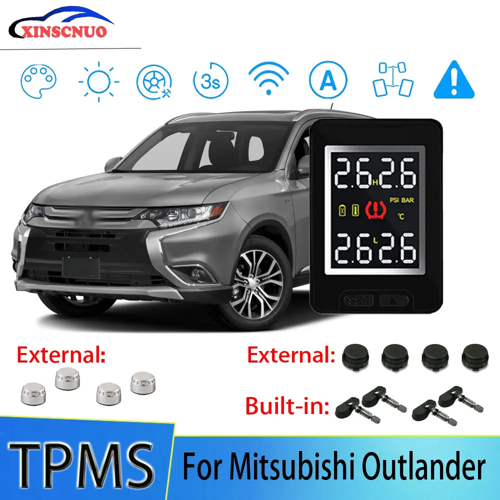 XINSCNUO Автомобильная электроника Беспроводная для Mitsubishi Outlander TPMS система контроля
