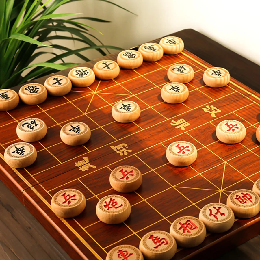 

Professional Chinese Chess War Board Game Squad Parks Table Wooden Chess Luxury Zestawy Szachowe Educational Child Games