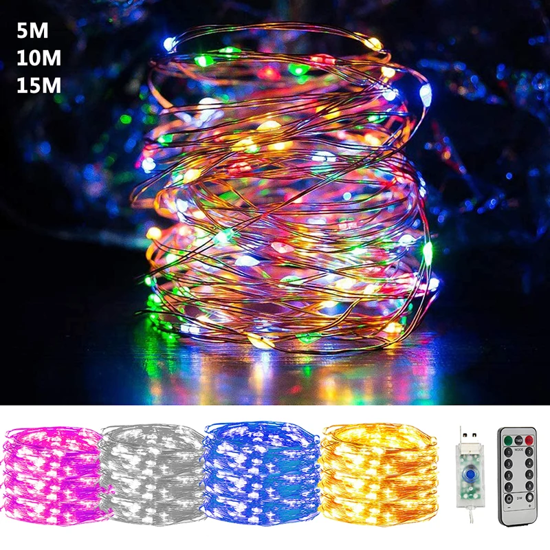 LEADLY 5/10/20 м ленты светильник светодиодный медный провод USB Управление