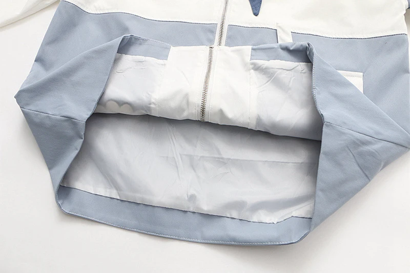 

2021 Spring Autumn Kawaii Sweet Girls Oversized Jacket Women Sailor Collar Jackets Women Japanese Zipper Outerwear Coat