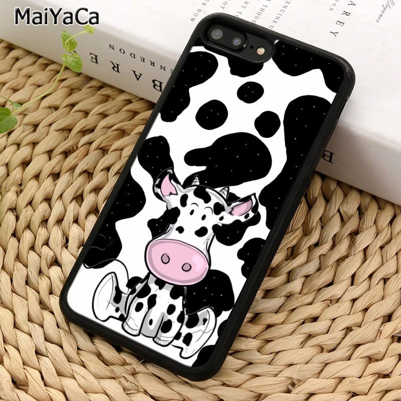 MaiYaCa чехол для телефона с милым рисунком коровы и пятен iPhone X XR XS 11 12 Pro MAX 5 6 7 8 Plus