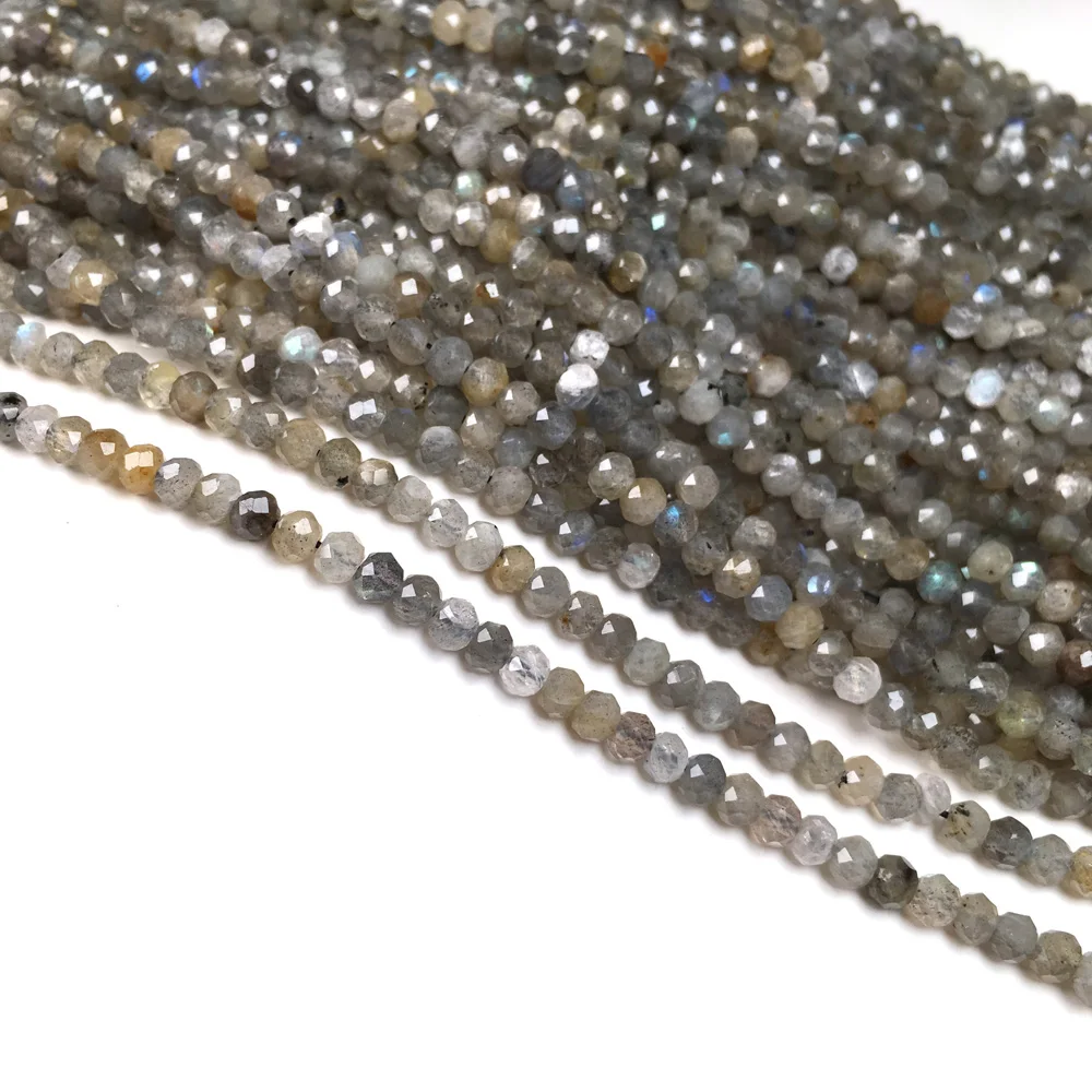 

Natural Stone Faceted Scattered bead Flash Stone small Beads for Jewelry Making DIY Necklace Bracelet Accessories size 3x4mm