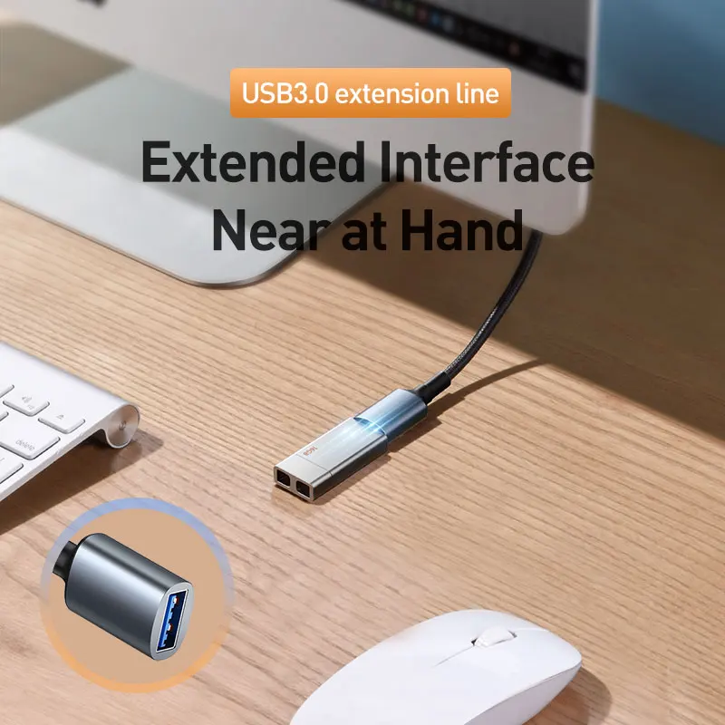 Baseus USB кабель-удлинитель USB 3,0 кабель для USB 3,0 Micro USB OTG кабель для Smart tv PS4 HDD USB 3,0 кабель для передачи данных