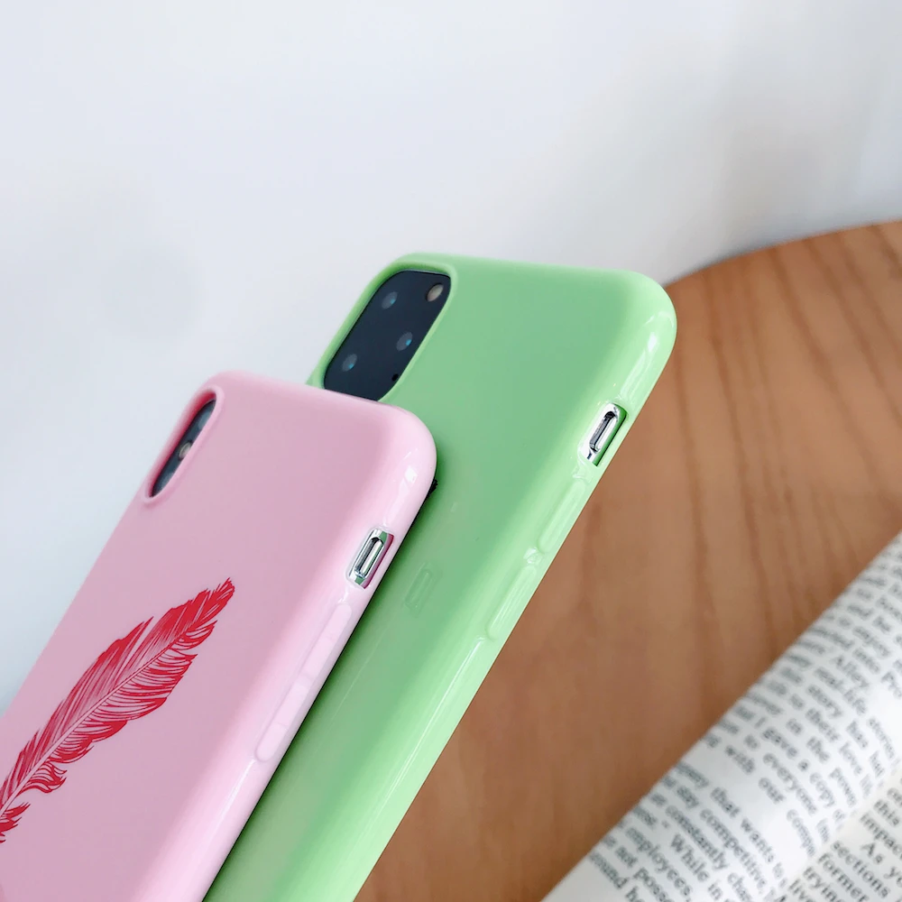 Новый глянцевый мягкий чехол для iPhone X Xs XR XsMax 8Plus 8 7Plus 7 6 6s Plus 11Pro 11ProMax 11 телефона |