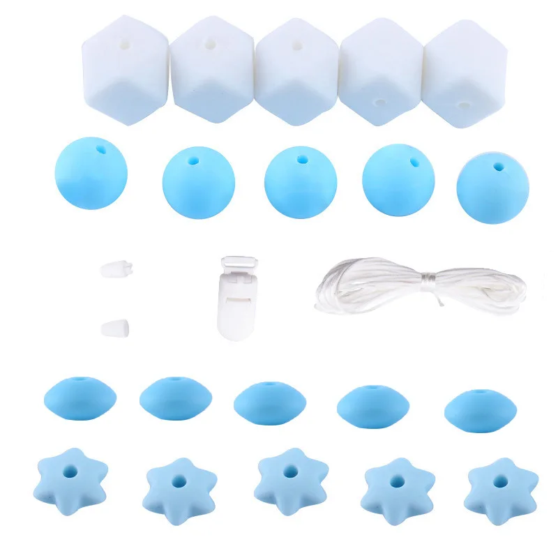 

Силиконовые бусины для детского прорезывателя «сделай сам», держатель для соски, искусственные бусины из пищевого силикона для прорезыват...