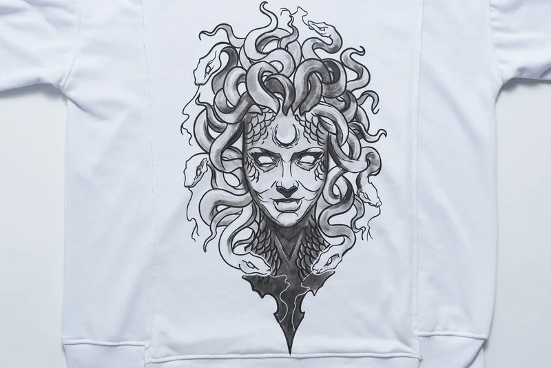 

2020ss Punch Line Medusa Printed Women Men Unisex Hoodies Sweatshirts Hiphop Streetwear Men Casual Cotton Hoodie Pullover