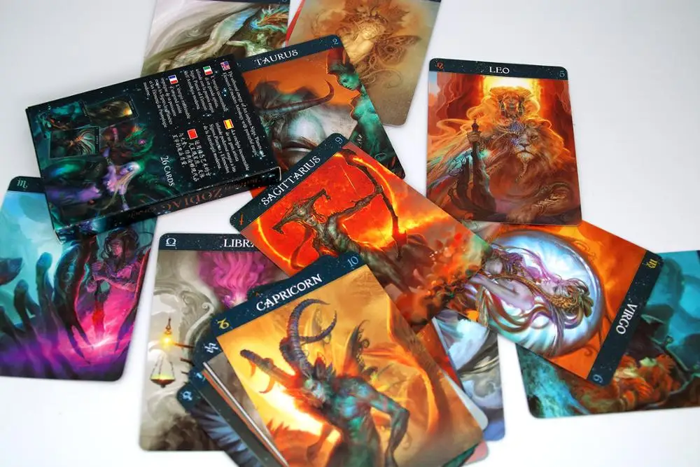 Barbieri знаки зодиака Оракл карточки Таро набор геологических карт гадания на пяти