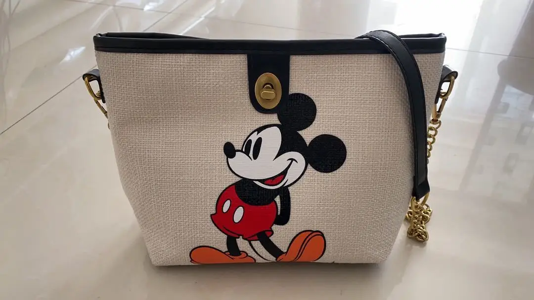 Disney Mickey Minnie женская сумка мини-сумка ретро через плечо из парусины с Микки Маусом