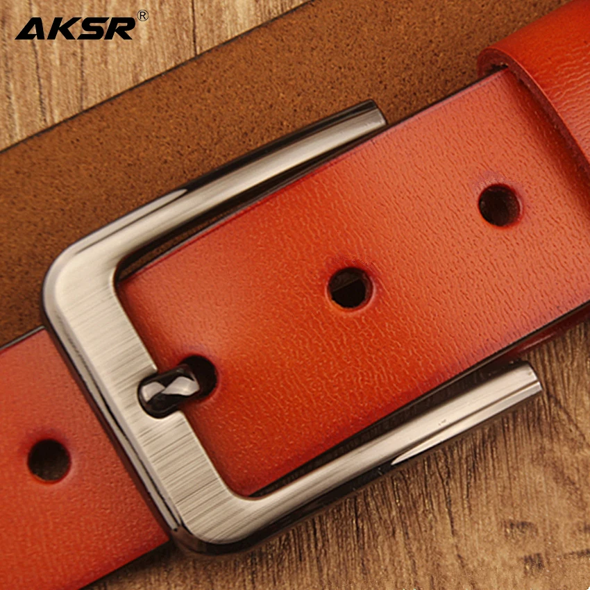 Ремень мужской из натуральной кожи Роскошный деловой пояс с металлической