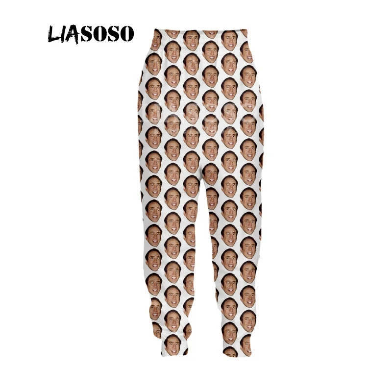 LIASOSO Осенние новые мужские и женские модные брюки с 3D принтом звезда Николя