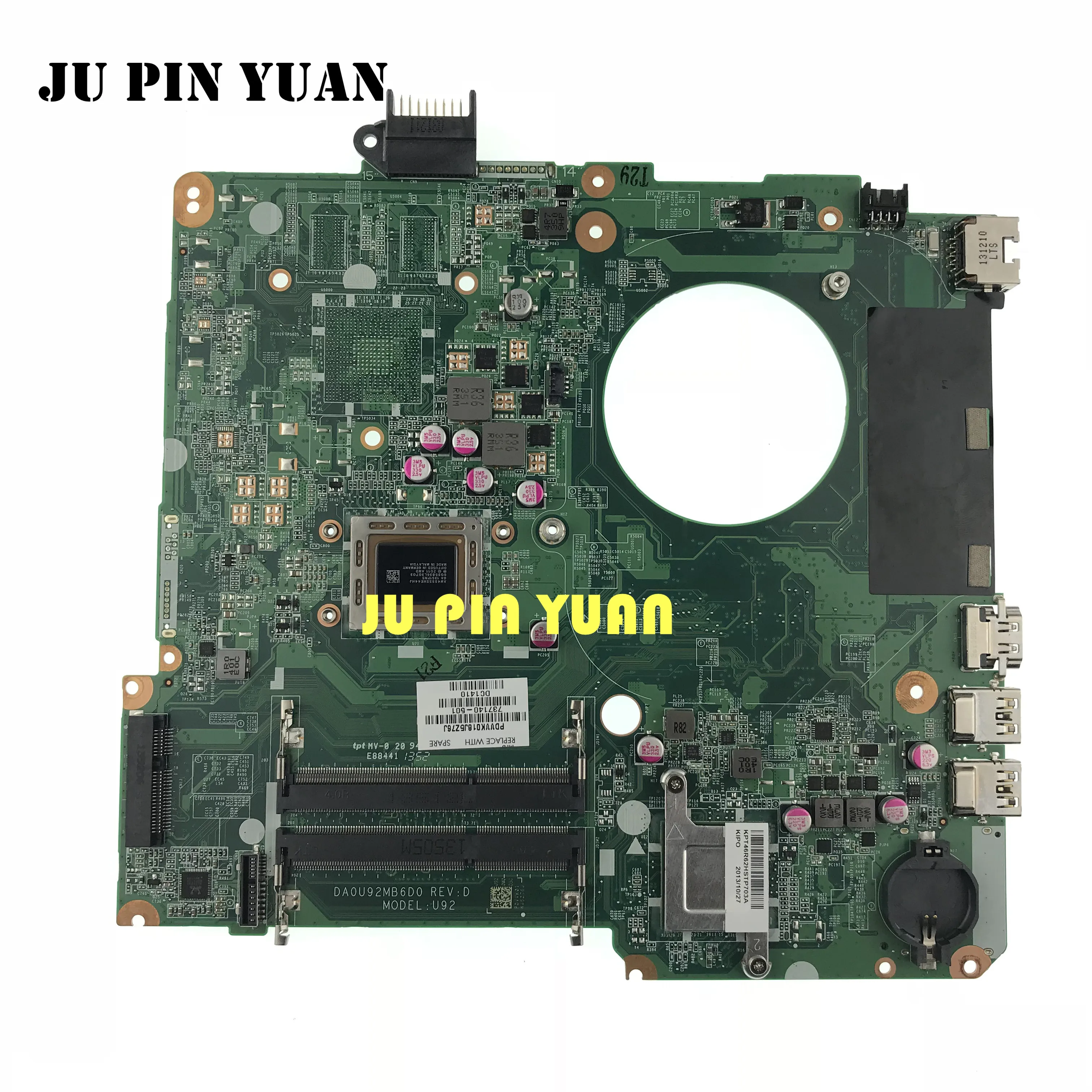 JU PIN YUAN 737140 001 501 U92 материнская плата для ноутбука HP PAVILION 15 N DA0U92MB6D0 A8 4555M|Материнские
