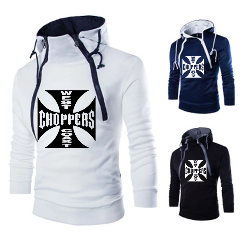 

Новинка 2021, весенне-осенняя толстовка, толстовки для мотоциклистов на Западном берегу, мужские толстовки с капюшоном, двойная пряжа, в стиле...