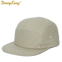 dongking 5 panels cap short brim hat flat bill cotton blank camping hats solid colors low crown classic adjustable free shipping