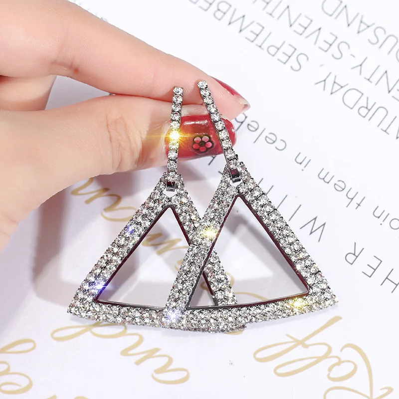 Хит продаж S925-needle корейская мода большие блестящие женские серьги с