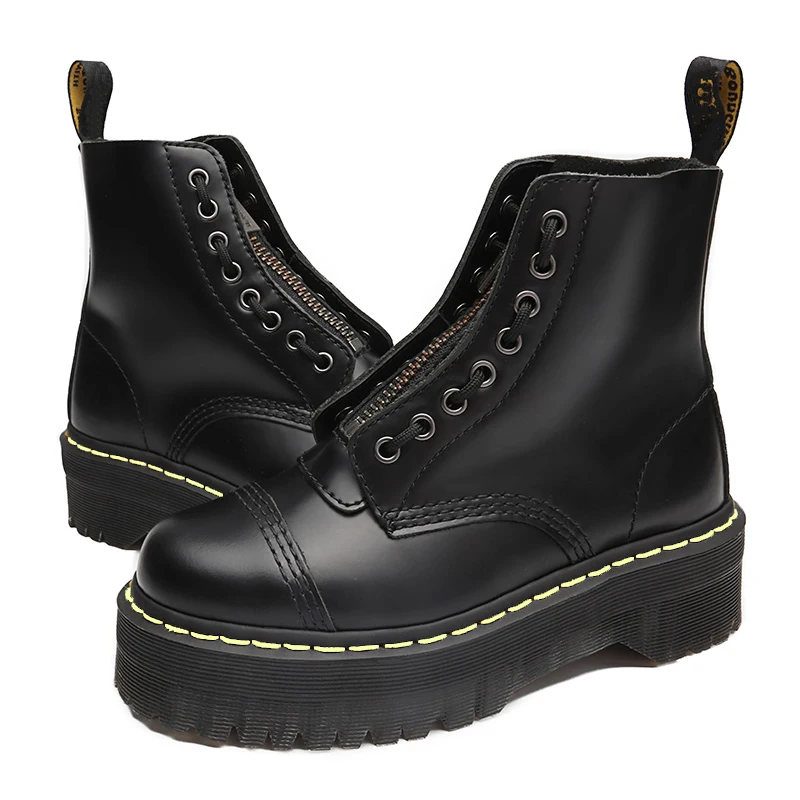 

boots Women Ankle Boots Women High Quality Genuine Leather Boots Martens Autumn Botas Mujer Female Comfortable Shoes