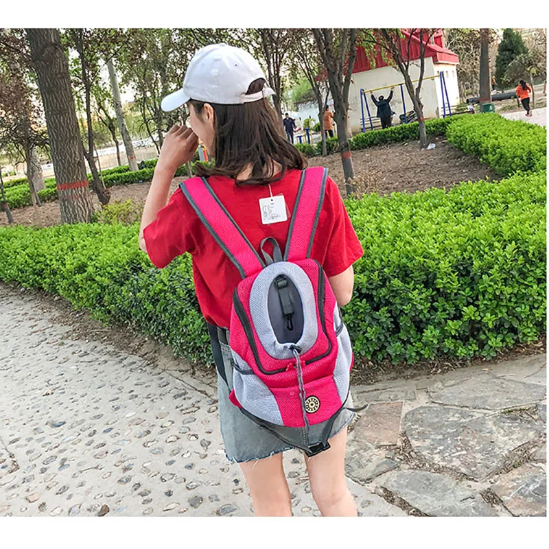 

Outdoor Pet Dog Carrier Bag Pet Dog Front Bag New Out Double Shoulder Portable Travel Backpack Mesh Backpack Head